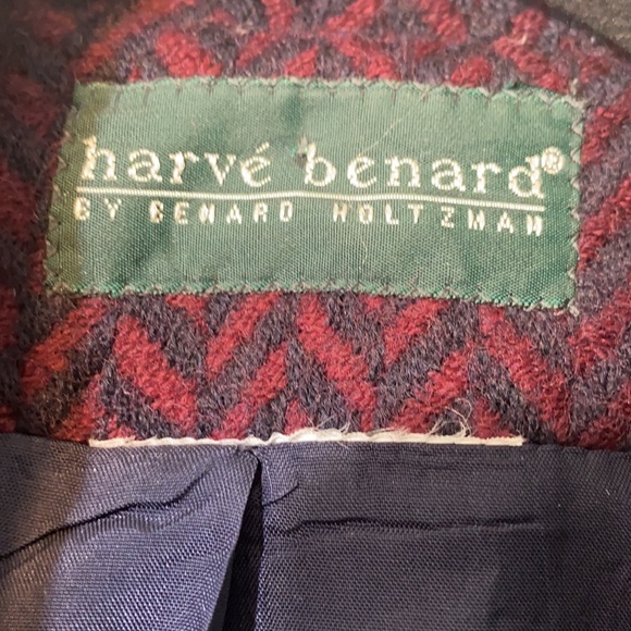 Vintage -Harve Bernard by Bernard Holtzman -Herringbone Tweed Blazer.Size Large - Picture 5 of 13